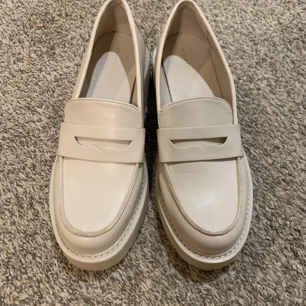 Madden Girl Cream Loafers